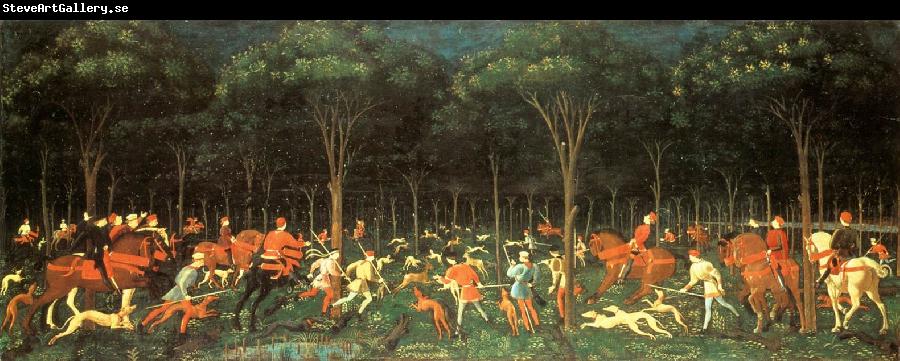 UCCELLO, Paolo The Hunt in the Forest aer